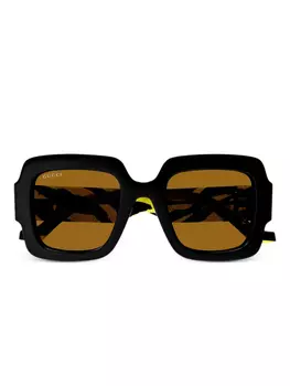 Gucci Eyewear square-frame "Black" солнцезащитные очки, черный