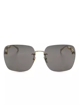 Gucci Eyewear square-frame солнцезащитные очки, золотой