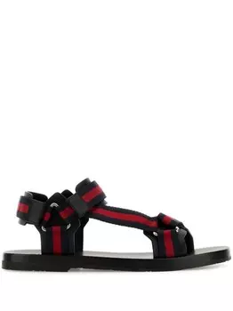 Gucci фирменные сандалии с полосками Web, синий