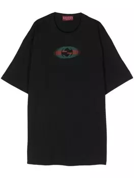 Gucci футболка из хлопкового джерси, черный