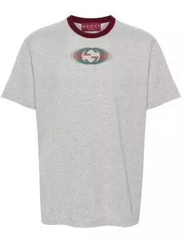 Gucci футболка из хлопкового джерси, серый