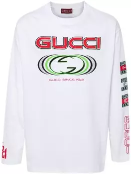 Gucci футболка с логотипом, белый