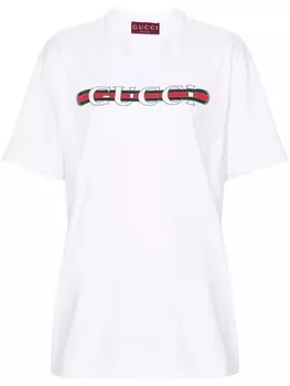 Gucci футболка с логотипом, белый
