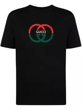 Gucci футболка с логотипом, черный