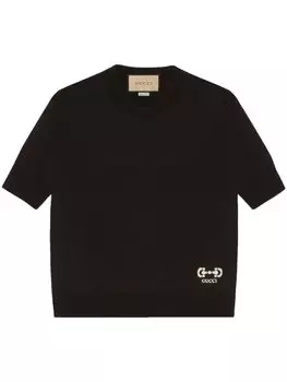Gucci футболка с логотипом, черный