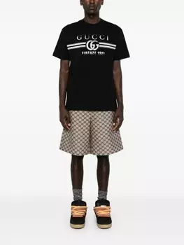 Gucci футболка с логотипом GG, черный