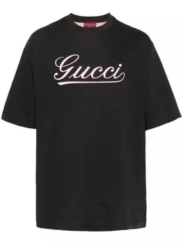 Gucci футболка с логотипом, серый