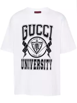 Gucci футболка с принтом, белый