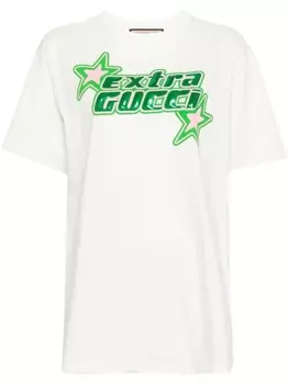 Gucci футболка с принтом Extra Gucci, нейтральный цвет