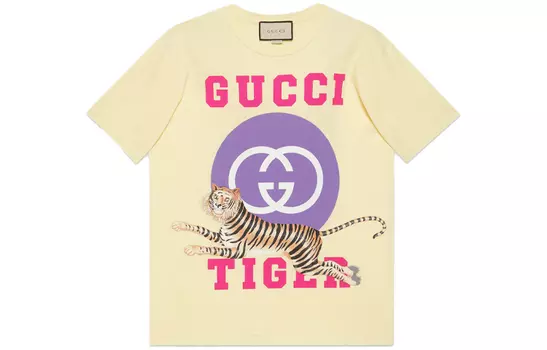 GUCCI Футболка женская светло-желтая