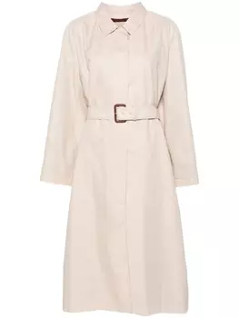 Gucci габардиновый тренч с поясом, нейтральный цвет