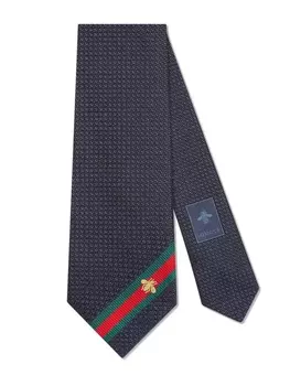 Gucci галстук 'Bee Web', синий