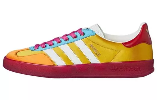 Кроссовки женские Gucci Gazelle, желтый / красный