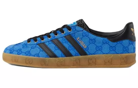 Кроссовки мужские Adidas x Gucci Gazelle Series, синий / черный