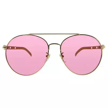 Gucci GG 0725S 003 Женские солнцезащитные очки-пилоты, красный