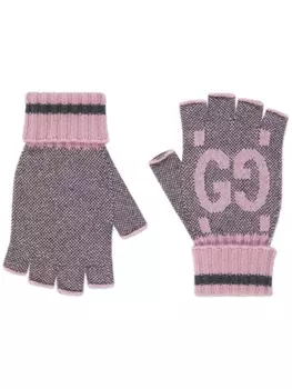 Gucci GG cashmere fingerless gloves, розовый