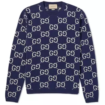 Gucci GG Свитер с круглым вырезом по всей поверхности