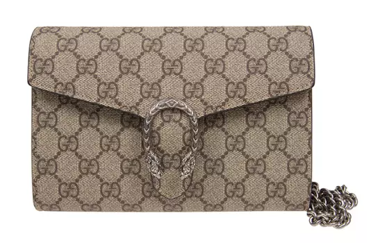 GUCCI Холщовая сумка-кошелек Dionysus, женская, цвет черного дерева