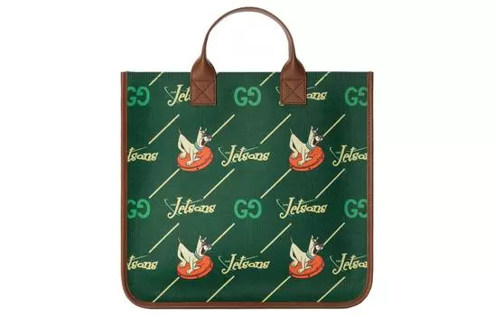 GUCCI Холщовая сумка-тоут, сумка для покупок, дамская сумочка, детская сумка, обычная детская, зеленая