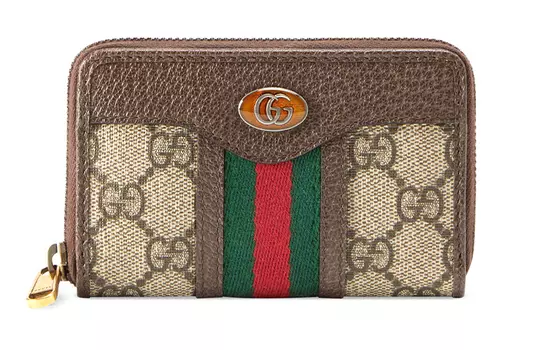 GUCCI Холщовый кошелек Ophidia, держатель для карт, унисекс, цвет черного дерева