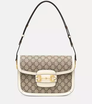 Gucci Horsebit 1955 Маленькая сумка через плечо Gucci, бежевый
