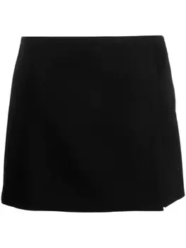 Gucci Horsebit wool miniskirt, черный