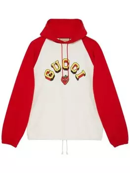 Gucci худи с логотипом, белый
