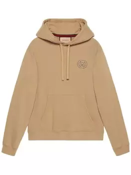 Gucci худи с логотипом Interlocking G, нейтральный цвет