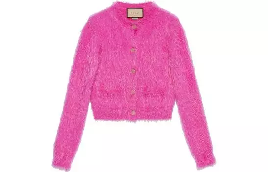 GUCCI Кардиган с начесом, розовый