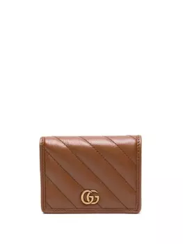 Gucci картхолдер GG Marmont, коричневый