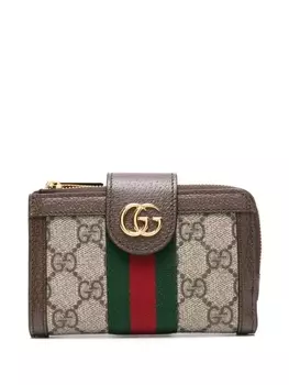 Gucci картхолдер Ophidia, коричневый