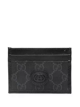 Gucci картхолдер с логотипом Interlocking G, черный