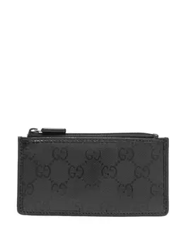 Gucci картхолдер с пряжкой Double G, черный