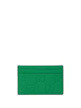 Gucci картхолдер с узором GG Supreme, зеленый