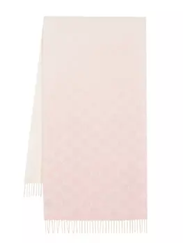 Gucci кашемировый шарф с узором GG, нейтральный цвет