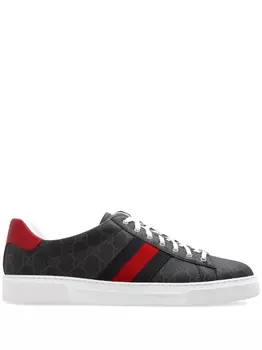Gucci кеды Ace из канваса с узором GG, черный