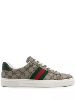 Gucci кеды Ace с отделкой Web, нейтральный цвет