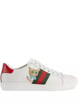 Gucci кеды Ace с вышивкой, белый