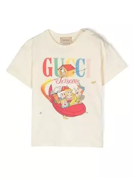 Gucci Kids футболка из коллаборации с The Jetsons, нейтральный цвет