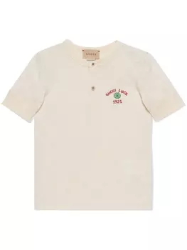 Gucci Kids футболка с логотипом GG, белый