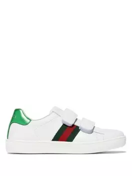 Gucci Kids кеды Ace на липучках, белый