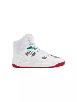 Gucci Kids кроссовки Basket на шнуровке, белый