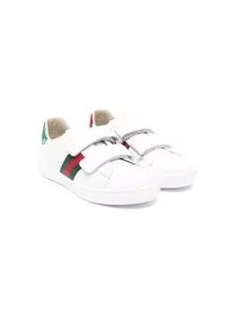 Gucci Kids кроссовки с отделкой Web, белый