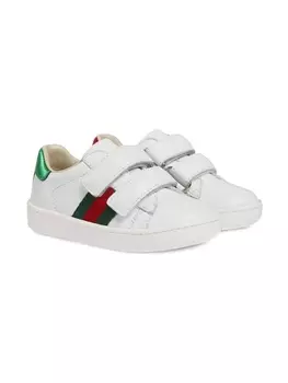 Gucci Kids кроссовки с отделкой Web, белый