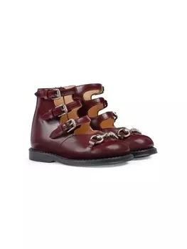 Gucci Kids лоферы Horsebit, красный