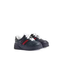 Gucci Kids массивные кроссовки с отделкой Web, синий