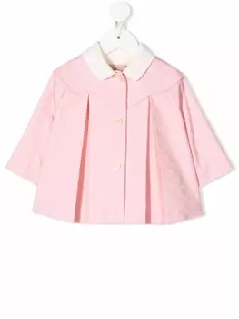Gucci Kids пальто с логотипом Double G, розовый
