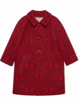 Gucci Kids пальто с логотипом, красный