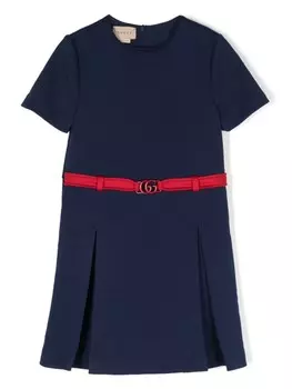 Gucci Kids платье из джерси, синий