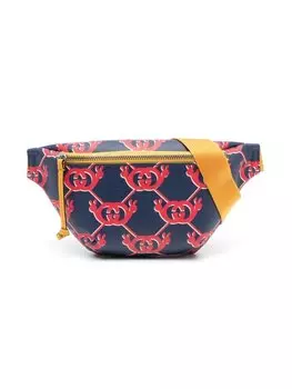 Gucci Kids поясная сумка с монограммой, синий